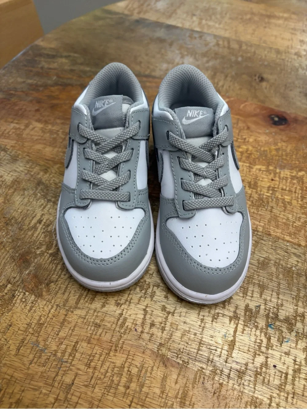 Nike Kids Nike Dunk Low in Gray and White